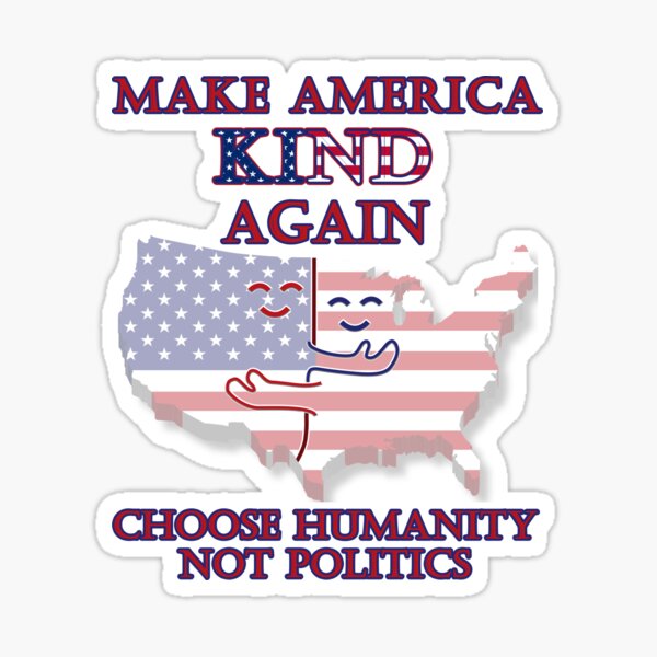 Item preview, Make America Kind Again - USA Flag Separate Sides Hugging designed and sold by Questforit.
