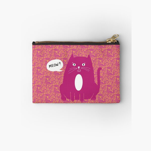 Item preview, The Fat cat on patterned background of a fitted facemask  designed and sold by marina63.