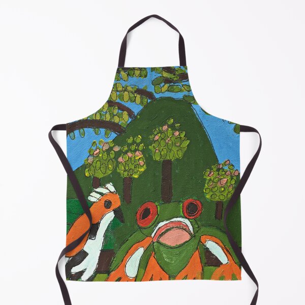 Item preview, Green Frog and Bird Zion Levy Stewart Original Art designed and sold by Zion Levy Stewart.