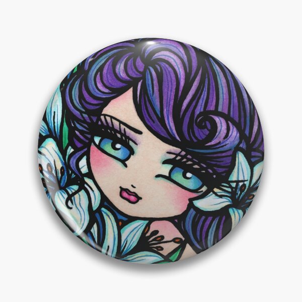 Item preview, Fairy with Purple Hair and Easter Lily's Fantasy Art Work designed and sold by hannahlynnart.