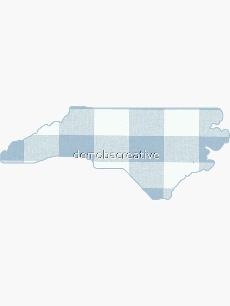 North Carolina, Carolina Blue Plaid by demobacreative