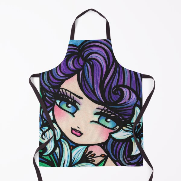 Item preview, Fairy with Purple Hair and Easter Lily's Fantasy Art Work designed and sold by hannahlynnart.