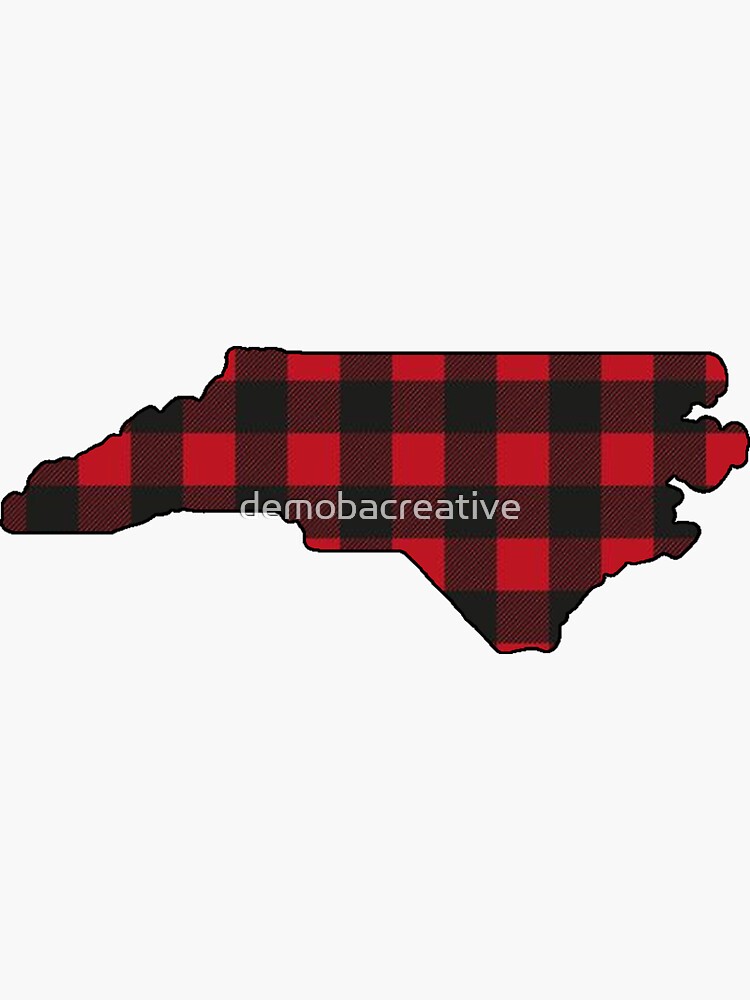 North Carolina Buffalo Plaid by demobacreative