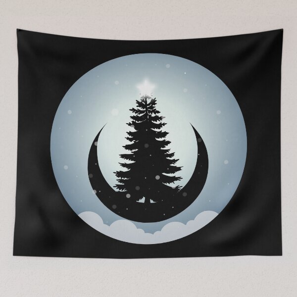 Item preview, Christmas Tree (Black Background) designed and sold by urbnbodga.