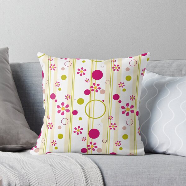 Item preview, Pink Flowers and Green Circles Seamless Pattern Printwork designed and sold by MyDesignCrate.