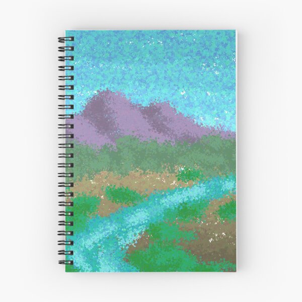 Item preview, purple mountain with river  designed and sold by BisonDraw.