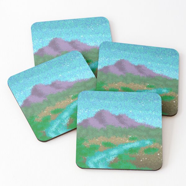 Item preview, purple mountain with river  designed and sold by BisonDraw.