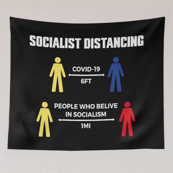 Item preview, Socialist distancing - Socialism distancing funny designed and sold by LibertarianSt.