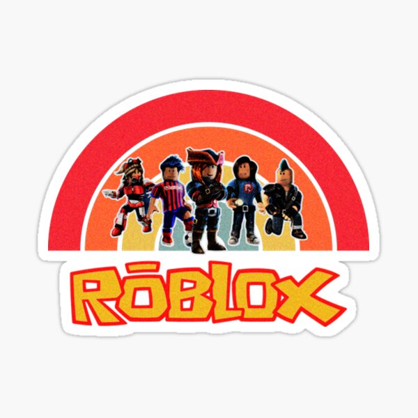 Roblox Characters Stickers Redbubble - prison life roblox rainbow car