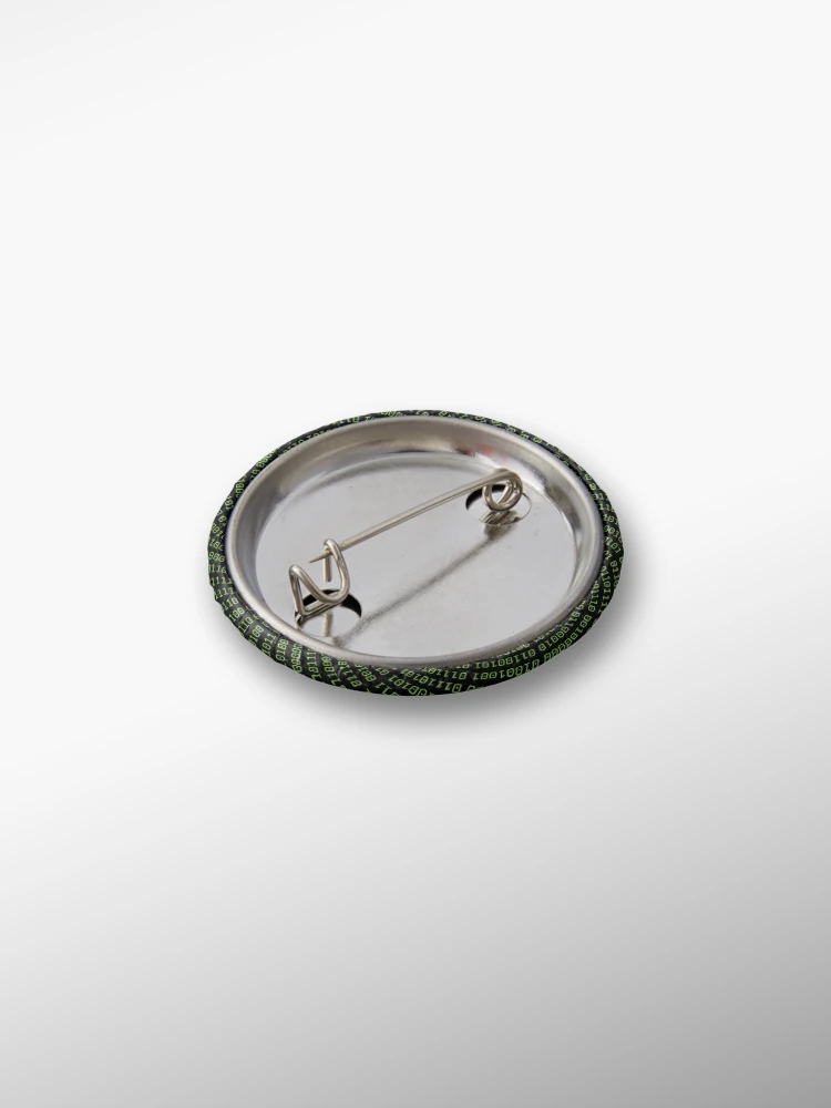 Thumbnail 2 of 3, Pin, Matrix binary digits code designed and sold by SparkleJimmy.