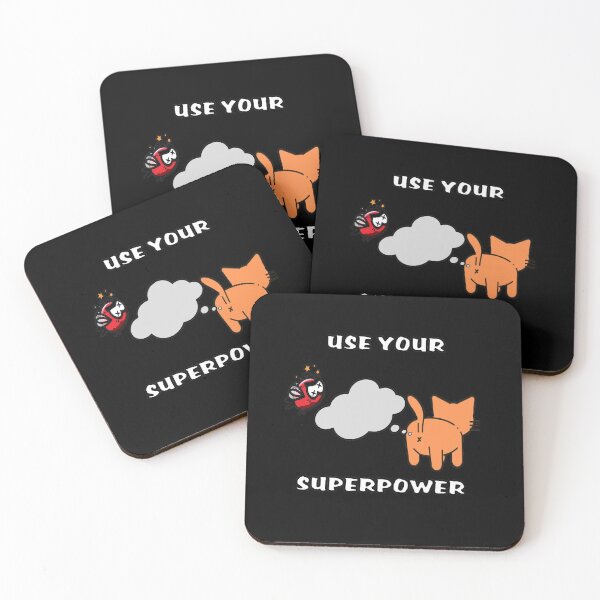 Item preview, Use Your Superpower Cat and the Fly designed and sold by oxoxoxo.