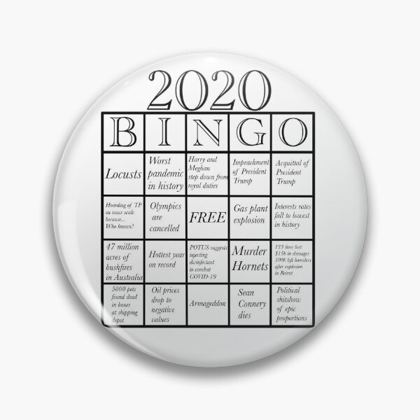 Item preview, 2020 bingo designed and sold by Shensational.