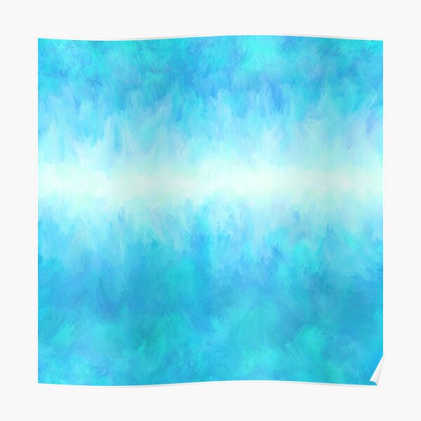 Light Blue Artic Ice Blast Abstract Poster