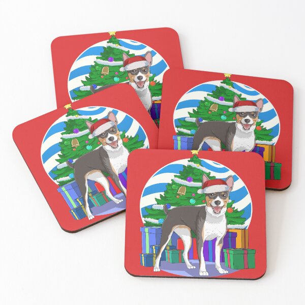 Item preview, Rat Terrier Dog Santa Christmas Tree Ornament Decor designed and sold by Nosek1ng.