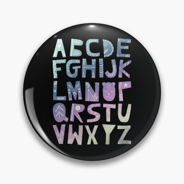 Item preview, Decorated Alphabet (gradient colors) designed and sold by Ofeefee.