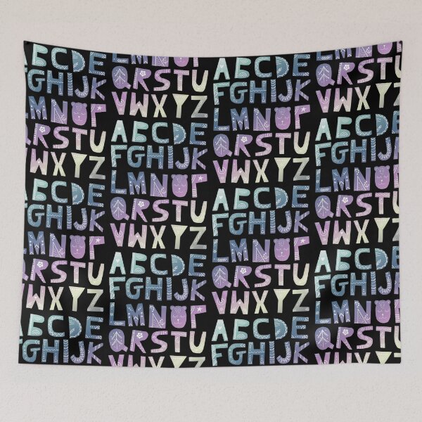 Item preview, Decorated Alphabet (gradient colors) designed and sold by Ofeefee.
