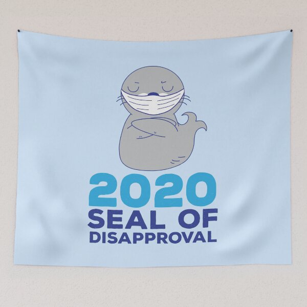Item preview, Seal Of Disapproval 2020 Mask Funny Sarcastic Pun designed and sold by d247.