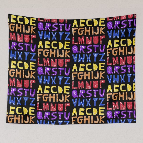 Item preview, Decorated Alphabet (bright colors) designed and sold by Ofeefee.