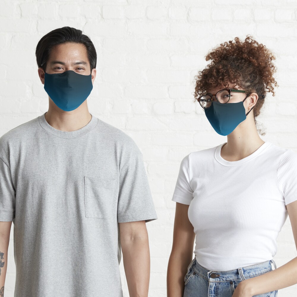 Ombre Cerulean Blue Mask
