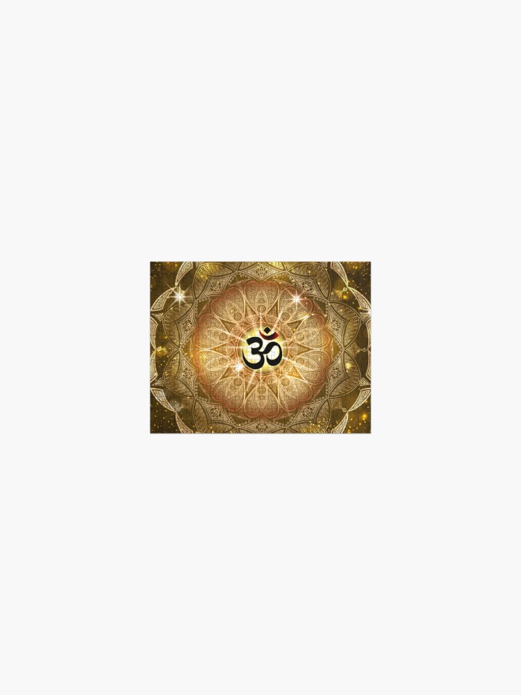 Golden Om symbol with quote Jigsaw Puzzle
