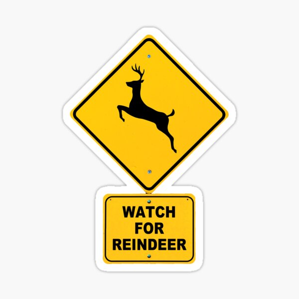 deer-crossing-sign-stickers-for-sale-redbubble for Free Printable Deer Crossing Sign Deer Crossing Sign Stickers for Sale | Redbubble for Free Printable Deer Crossing Sign