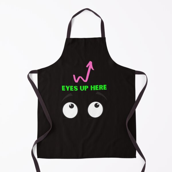 Item preview, Funny Eyes Up Here Design Day-glo Green Letters Pink Arrow Cute Eyes designed and sold by Heinessight Merch.