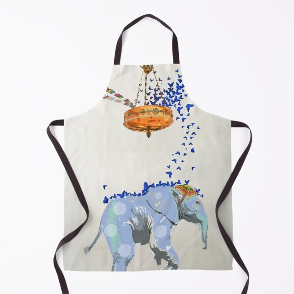 Item preview, Beatrice Elephant with Blue Butterflies designed and sold by Jennifer Geiger Art.