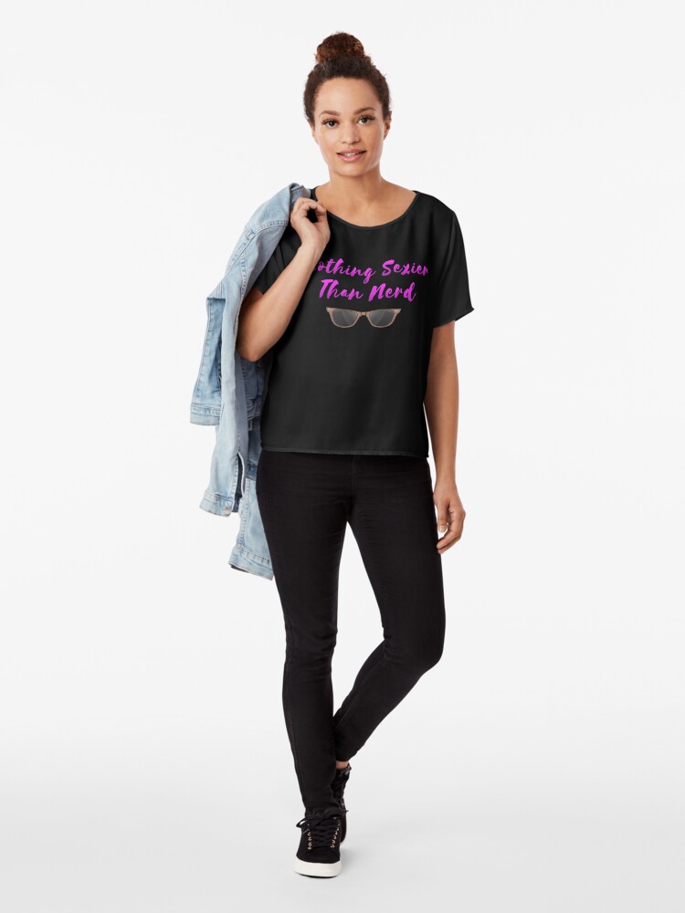 Alternate view of Sexy Nerd Tee Chiffon Top