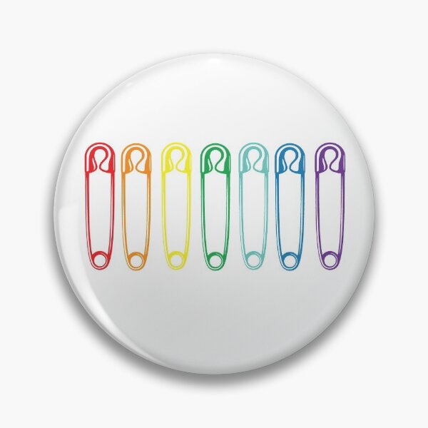 Item preview, Rainbow safety pins designed and sold by CleverAllShop.