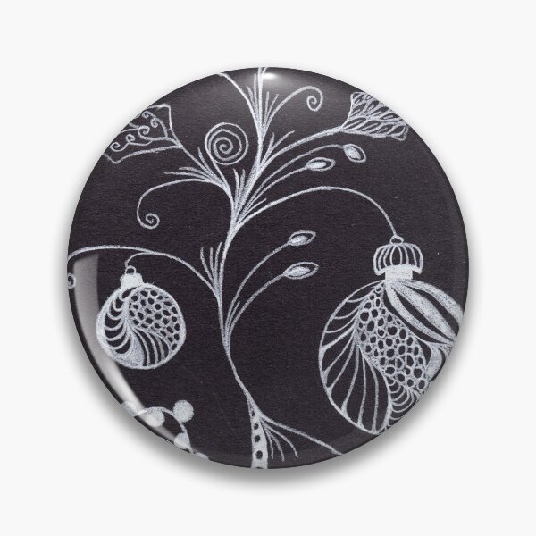 Item preview, Zentangle Christmas Ornaments with Holly Leaves designed and sold by The Elderberry Blossom.