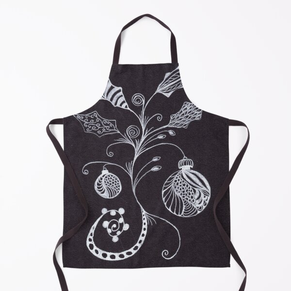 Item preview, Zentangle Christmas Ornaments with Holly Leaves designed and sold by The Elderberry Blossom.