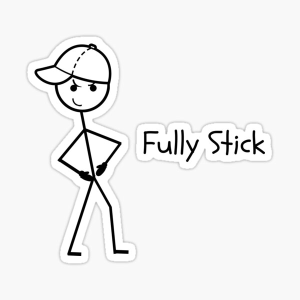 Fully Stick Stick Figure Humour Sticker For Sale By Checkoutoz Redbubble