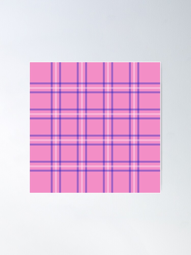 Pink-Blue Plaid Poster for Sale by ClaudiaGrosso