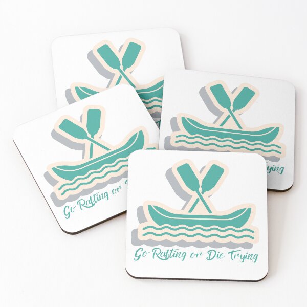 Item preview, Go rafting or die trying - Whitewater Rafting River Cold Snacks Sports Men Paddle/paddler Retro Canoe Kayaking Family designed and sold by CJCTEES.