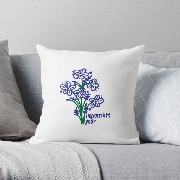 impossible year flowers Throw Pillow