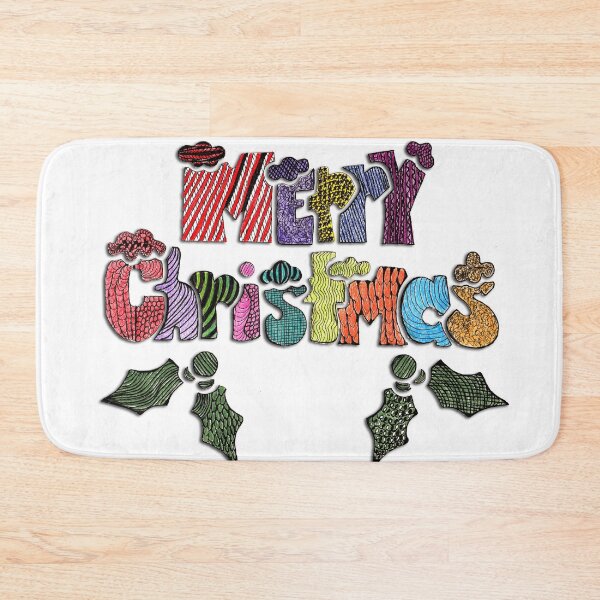 Item preview, Zentangle Merry Christmas in Bright Colors designed and sold by The Elderberry Blossom.