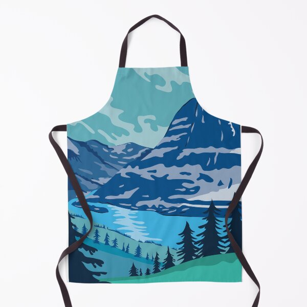 Aperçu de l'œuvre Glacier National Park et Kintla Lake dans le Montana United States WPA Poster Art Color créée et vendue par retrovectors.