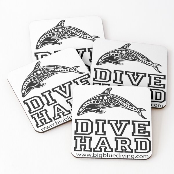 Item preview, Dive Hard Big Blue Front Logo in Black designed and sold by BigBlueDiving.