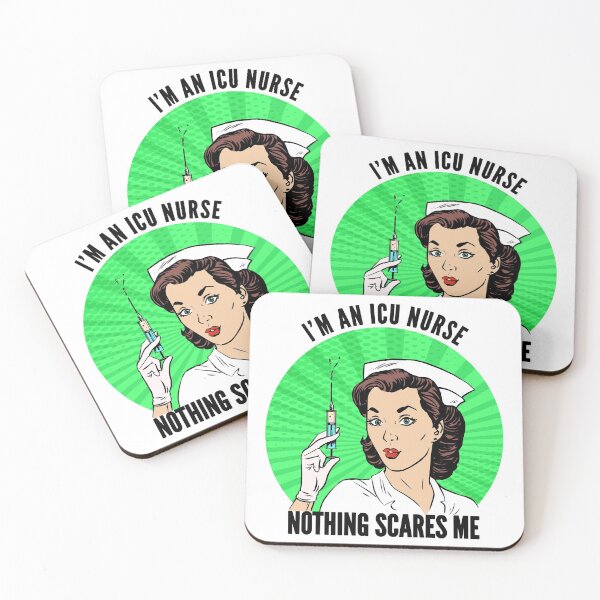 Item preview, Funny Retro I'm an ICU Nurse Nothing Scares Me Gift designed and sold by Claudia Harbaugh.