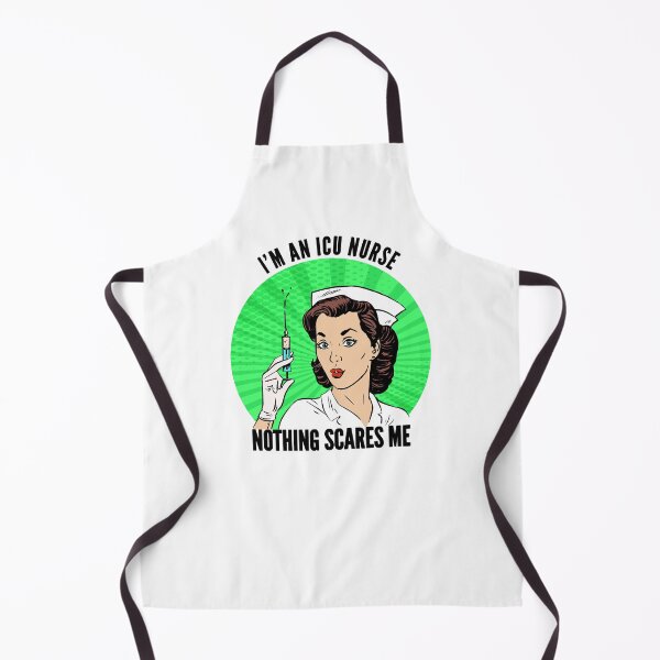 Item preview, Funny Retro I'm an ICU Nurse Nothing Scares Me Gift designed and sold by Claudia Harbaugh.