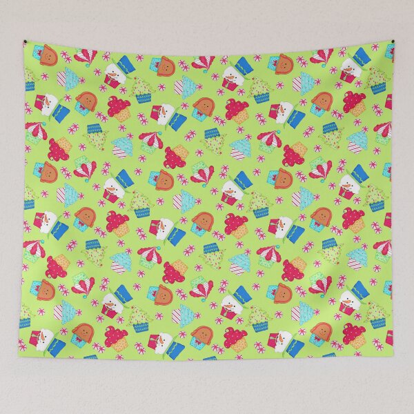 Item preview, Christmas Cupcakes and Peppermint on Bright Green designed and sold by phyllisdobbs.