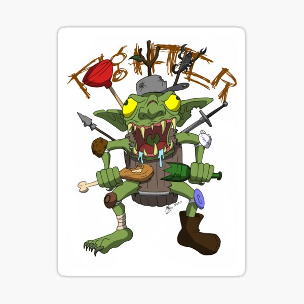 Goblin Fighter Sticker
