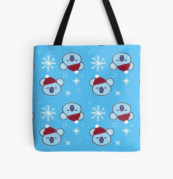 Blue Koala Koya Christmas Pattern BTS Rap Monster All Over Print Tote Bag