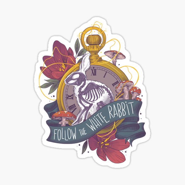 Item preview, Follow the White Rabbit skeleton designed and sold by Jess.a.creates.