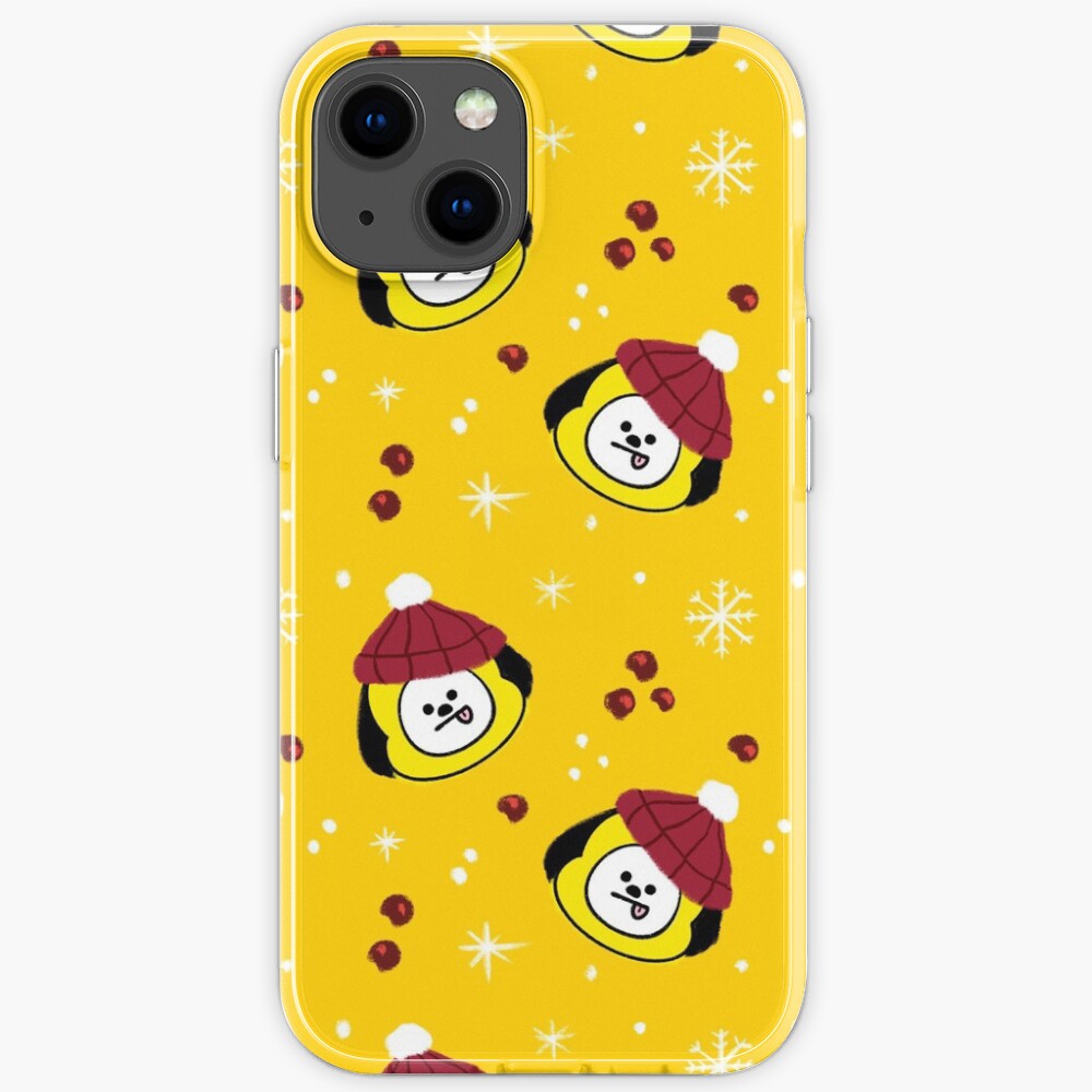 Yellow Puppy Chimmy Christmas Pattern BTS Jimin iPhone Case