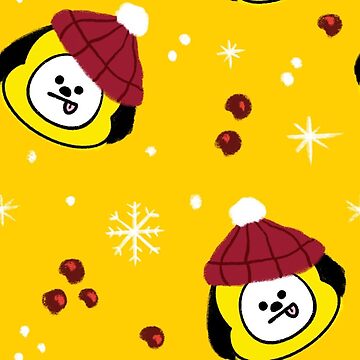 Artwork thumbnail, Yellow Puppy Chimmy Christmas Pattern BTS Jimin by StellarTatter