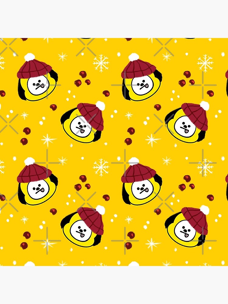 Yellow Puppy Chimmy Christmas Pattern BTS Jimin by StellarTatter