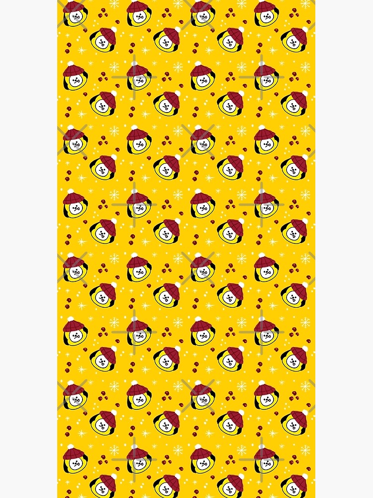 Yellow Puppy Chimmy Christmas Pattern BTS Jimin by StellarTatter