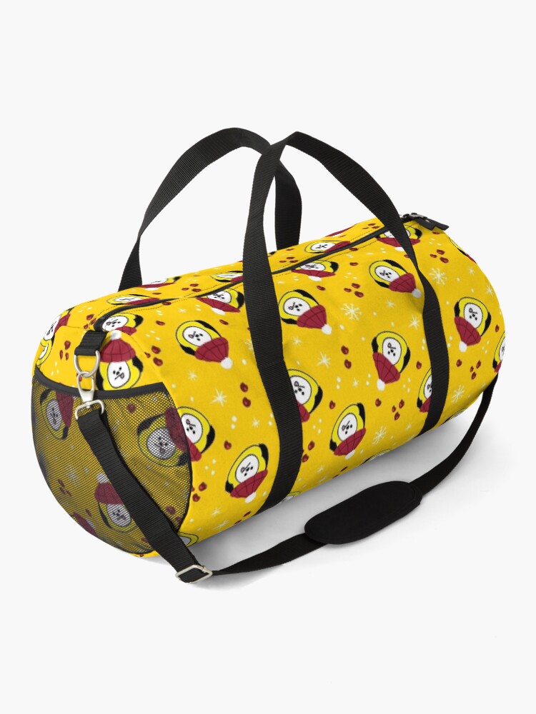 Alternate view of Yellow Puppy Chimmy Christmas Pattern BTS Jimin Duffle Bag