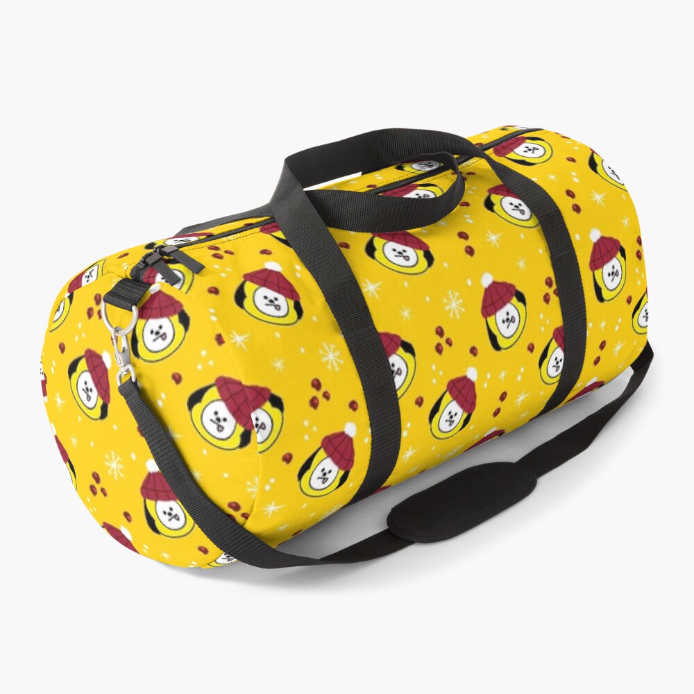 Yellow Puppy Chimmy Christmas Pattern BTS Jimin Duffle Bag